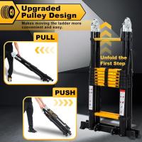 Escalera Telescópica de Aluminio Extensible, Antideslizante, Multiusos Carga de 150kg - details 51