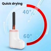 Secador de brochas de maquillaje, máquina de secado rápido automático multifunción, con temperatura y tiempo ajustable, tipo C, color blanco - details 4