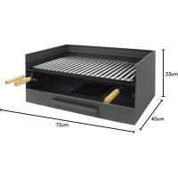Cajón para Barbacoa con Parrilla , 50 x 40 x 33 cm, GRIS - details 24