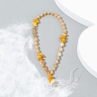 Cadena de grava para teléfono móvil, cuerda antipérdida, cadena de cuentas con letras, correa para teléfono móvil, cordón de cuentas de piedra de cristal, cordón para teléfono móvil - details 8