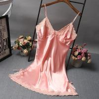 Camisón de satén chino para mujer, ropa de dormir Sexy, bata de baño de encaje, vestido de noche informal para el hogar, novedad de verano - details 13