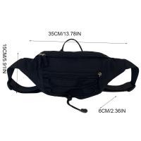 Bolso de pecho para hombre con contraste de Color de retales, riñonera de nailon Y2k para exteriores, bandolera con correa ajustable, bolso deportivo para caminar y montar - details 0
