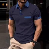Polo Casual para Hombre 2025 Manga Corta, Botón Deslizante, Moda Sólida Color - details 2