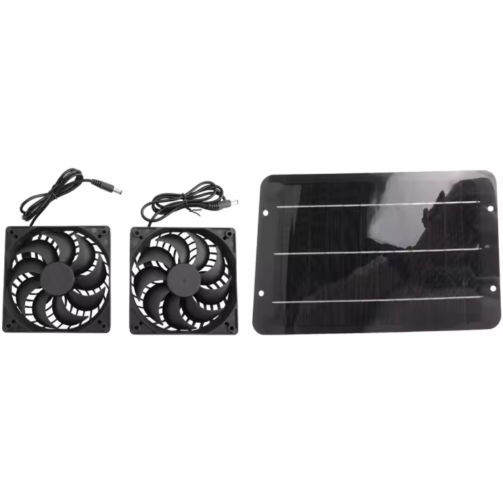 Ventilador de escape Solar de 12V, Extractor de Aire por Panel Solar de 6 pulgadas para Perro, chicken, home, RV, winteradero - 1