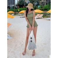 Nuevo traje de baño coreano Sexy de realce de una pieza, vestido recortado, traje de baño para mujer, traje de baño bonito - details 8