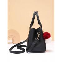 Bolsos de cuero PU para mujer, bolso Vintage para mujer, bolsos de mensajero con borlas de felpa, bolso de hombro tipo bandolera Boston, mochila de lujo de alta gama - details 1