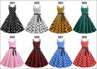 Vestido midi retro de fiesta con estampado de lunares, tirantes finos y cinturón para mujer - details 1