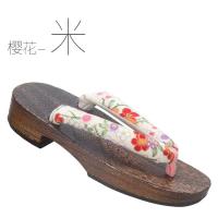 Zapatos tradicionales de moda, zapatillas de madera japonesas de verano para niños con tacón alto - details 12
