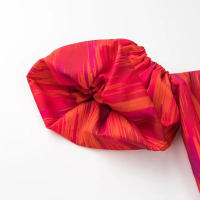 TRAFZA-Conjunto elegante de verano para Mujer, Top corto ajustado con cremallera lateral y Espalda descubierta, a la cadera Falda Midi, paquete salvaje - details 7