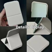Espejo de maquillaje plegable portátil de 4,25x2,76 pulgadas, espejo de viaje pequeño de pie y de mano para mujer de escritorio de bolsillo Simple, 1 unidad - details 5