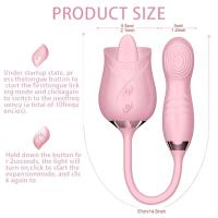 Vibrador Llicking Estimulador de Clítoro y Dildo de Penetración 2 en 1 Juguete para Mujeres Adultas - details 5