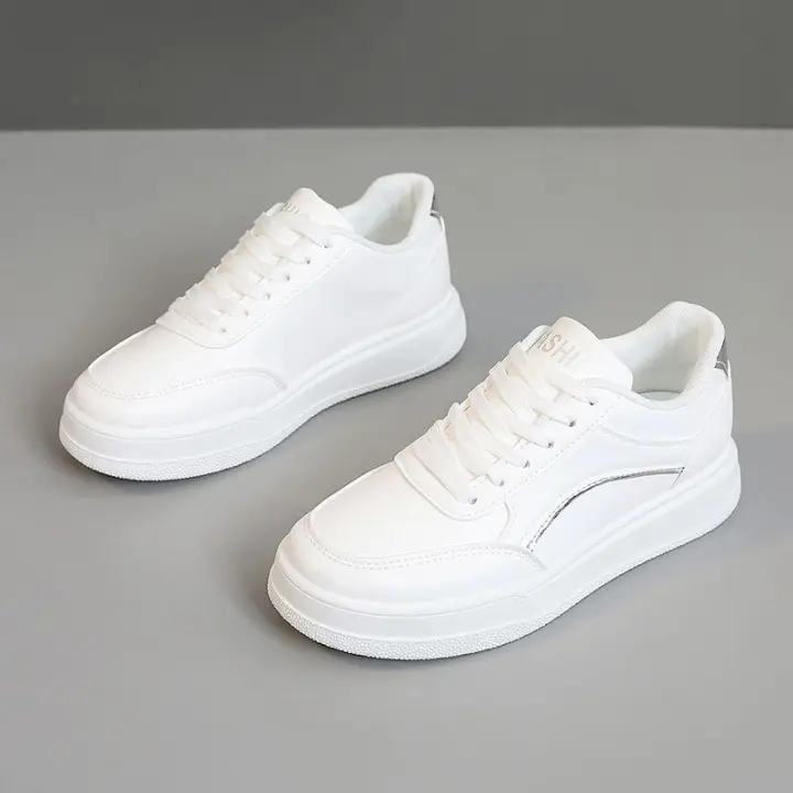 Zapatillas Blancas Transpirables L5255 Moda Callejera Coreana para Primavera y Otoño - 1