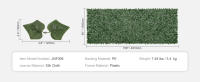 SucceBuy Ivy Privacy Fence, pantalla de pared verde artificial de 1 x 4 m. Respaldo de tela de malla y junta reforzada incluidas. Decoración de hojas de vid de setos artificiales para jardín, patio y balcón al aire libre - details 7