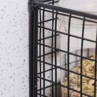 Soporte de pared para frutas y verduras, cebolla o condimentos, especias, estante de iluminación de una sola capa, organizador - details 9