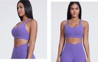 SHINBENE-Sujetador deportivo con tirantes, sostén Sexy con relleno y espalda cruzada para entrenamiento de Yoga y gimnasio, Super Cloud, 2,0 - details 14