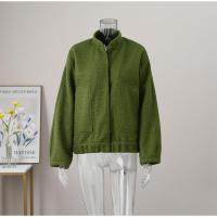 TRAFZA-abrigo liso elegante para mujer, chaqueta Bomber de manga larga con bolsillos y botones, ropa de calle informal holgada, 2023 - details 18