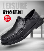 Nuevos zapatos de los hombres de piel de oveja zapatos de cuero de los hombres de un pedal zapatos casuales de los hombres de cuero genuino de mediana edad papá masculino de suela suave zapatos individuales - details 2