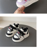 Zapatos de tablero para niñas primavera y otoño nuevos zapatos deportivos de cuero para niñas estudiantes Velcro casual compañeros de clase zapatos de dibujos animados - details 9