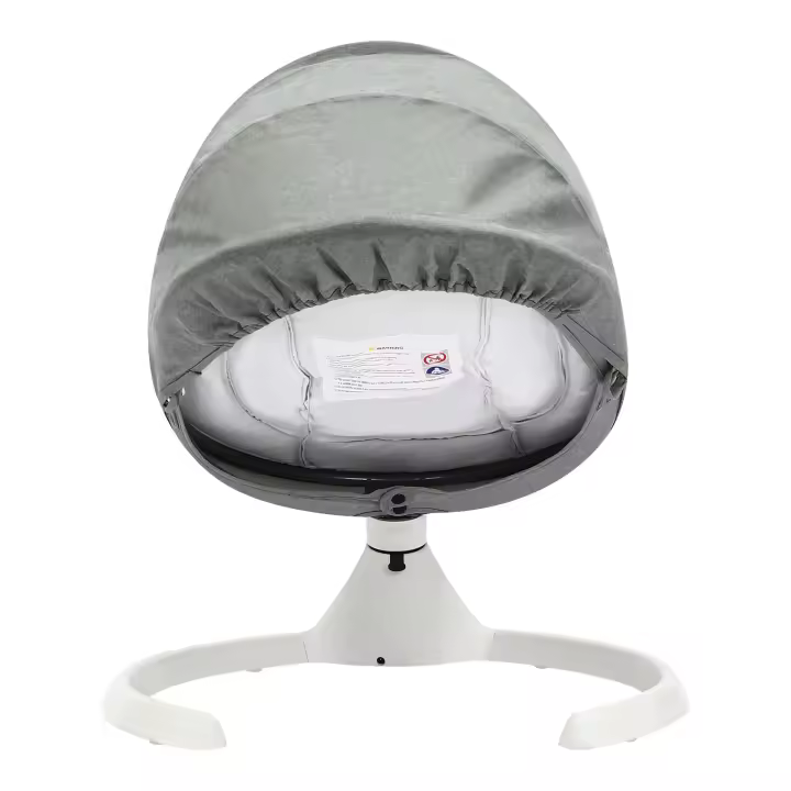 Balancín eléctrico con música para bebé, mecedora con Control remoto, temporizador, mosquitera extraíble y dosel - 1