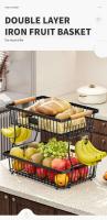 Organizador de cocina de doble capa para condimentos, verduras y frutas, braet, braet desmontable para cosméticos de baño, iluminación - details 0