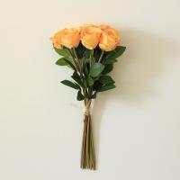 8 cabezas de ramas de flores de rosas artificiales, tacto Real, flor de Rosa de simulación hecha a mano, flores falsas realistas, decoración para sala de estar - details 13