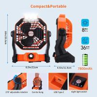 Ventilador de Camping Multifuncional Portátil Recargable por USB Ventilador de Techo para Exteriores con Luz Nocturna Electrodomésticos Pequeños - details 6