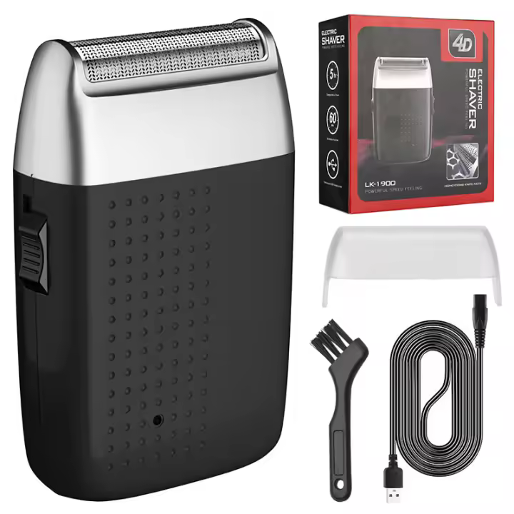 Afeitadoras de lámina para hombres Afeitadora eléctrica para barba Maquinilla de afeitar eléctrica profesional Afeitadoras inalámbricas para hombres Recortadora de barba portátil de bolsillo Recargable por USB - 1