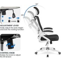 Silla de Oficina Ergonómica Silla Reposabrazo Ajustable Silla Oficina Trabajo con Reposacabeza Silla Giratoria Rosa - details 31