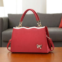 Bolso Cruzado Versátil Correa Desmontable, Herrajes Dorados, Cierre de Cremallera, Accentos Blancos y Dorados, Lazo Decorativo Ideal para Uso Casual y Profesional, Bolso de Oficina Moderno, Forro de Poliéster - details 4