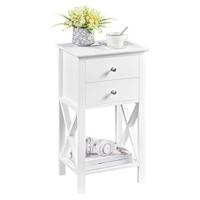 Mesita de Noche Blanca Moderna con Cajón 35x40x60cm Ideal para Dormitorio Sala de Estar - details 10