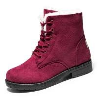 Botas de plataforma de felpa para mujer, zapatos planos para mantener el calor, invierno - details 18