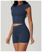 Camiseta deportiva de manga corta para mujer, Top ajustado de secado rápido, ropa informal para correr y Yoga - details 7