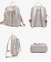Bolso para mujer Mochila estética Diseño de moda Bolsos para niña Tela plisada Cordón Lindo Mochila fina Mochila escolar súper ligera plegable - details 18