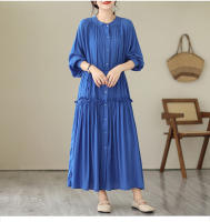 Elegante Vestido Suelto para Mujer Otoño 2025 Falda Larga de Moda de Talla Grande - details 19