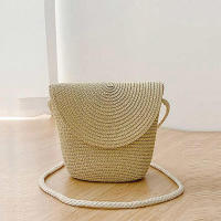 Bolso pequeño de mano para mujer hecho a mano de tela, mini bolso de playa tipo cubo y bolsos de hombro para damas - details 16