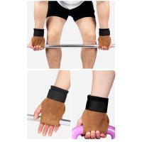 Guantes de Gimnasio de Cuero de Vaca Almohadillas Antideslizantes para Levantamiento de Cinturón de Peso Equipo de Fitness Portátil - details 12