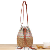 2025 nueva bomba cinturón bolsa de cubo bolsa de hombro bolsa tejida bolsa de playa de verano bolsa tejida empalme bolsa de rayas - details 0