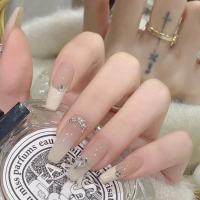 Pack de 24 piezas uñas removibles media y larga manicura parche uñas postizas - details 5