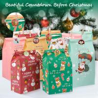 Calendario de Adviento para rellenar , con 24 bolsas y pegatinas de números, clips, cordel - details 10