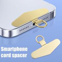 Parche de cordón de Metal para teléfono móvil, tarjeta Universal de acero inoxidable, funda ultrafina antipérdida para teléfono inteligente, Clips de lengüeta de cuerda colgante, 5 uds. - details 0