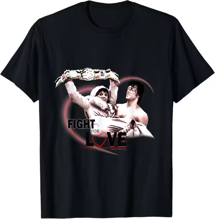 Camiseta de Moda para Hombres Estilo Lucha por el Amor de Rocky - 1