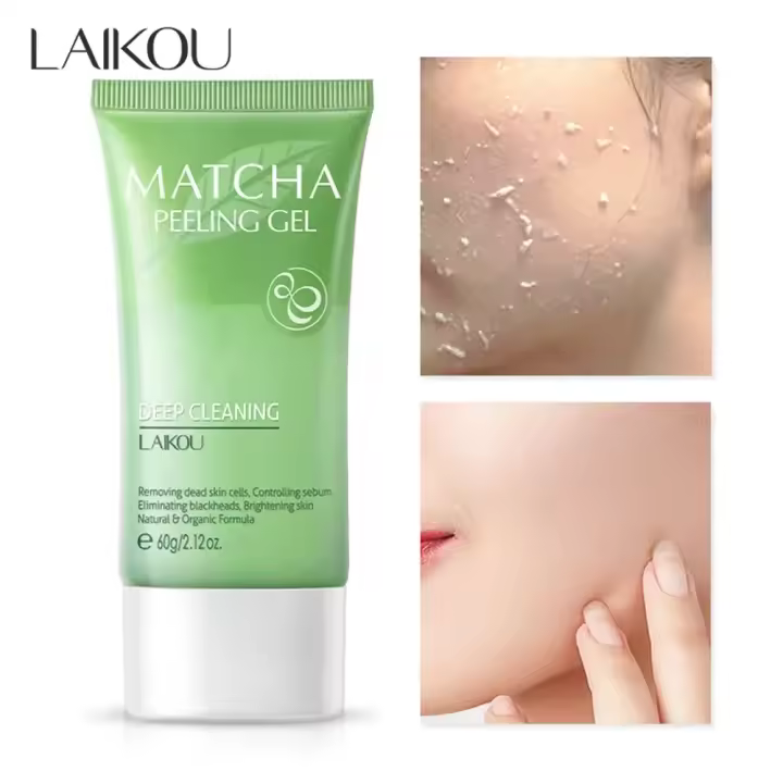 LAIKOU Matcha exfoliante Gel exfoliante Facial hidratante reparación nutritiva exfoliantes crema Facial cuidado de la piel - 1