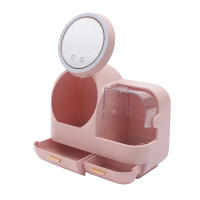 Organizador de Maquillaje Caja de Almacenamiento de Cosméticos con Luz LED HD Espejo Cubierta Carga USB (Blanco/Rosa/Verde) Estable Propiedad Alta Confianza Estilo Moderno - details 24
