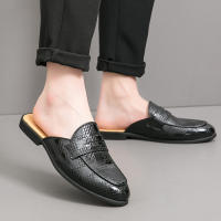 Zapatillas de cuero con punta en relieve para hombre, zapatos cómodos, ligeros, informales, formales, talla 38-47 - details 12
