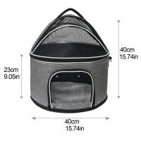 Suministros bolso de gato plegable y transpirable para mascotas, bolso de hombro cruzado portátil para cachorros - details 5