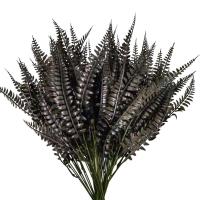 Plantas artificiales negras de Halloween, enredaderas, árboles de eucalipto, helechos persas, láminas de plástico, flores falsas, hierba, familia - details 5