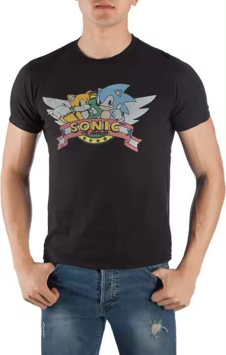 Camiseta de Hedgehog Sonic para Hombres Moda Camisetas para Hombres Bienes Normales - 1