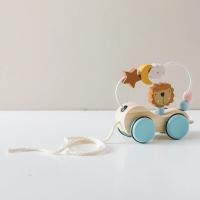 Juguetes Montessori de madera, bloques de animales, estrellas, Luna, tren envolvente, juguete de apilamiento de coordinación - details 24