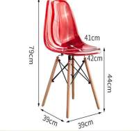 Juego de 4 sillas EMA INS con patas de madera, mueble estilo nórdico medieval, para escritorio, comedor, dormitorio, balcón o restaurante BAR hosteleria, OFICINA Mesa de comedor nórdica cocina,m - details 0