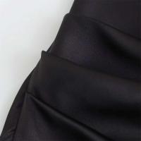 Vestido de Seda Csatelada de Medio Largo Cuello Drapeado, Abierto con Correas, Estilo Europeo Americano, Primavera-Verano, Novedad de 2024 - details 6